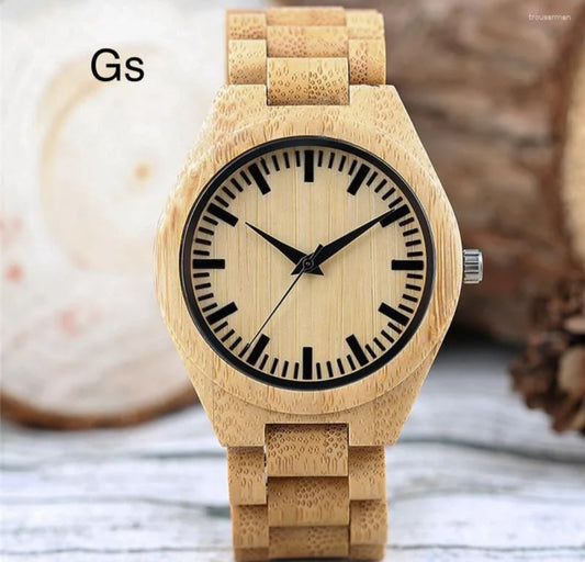 Wooden watch quartz